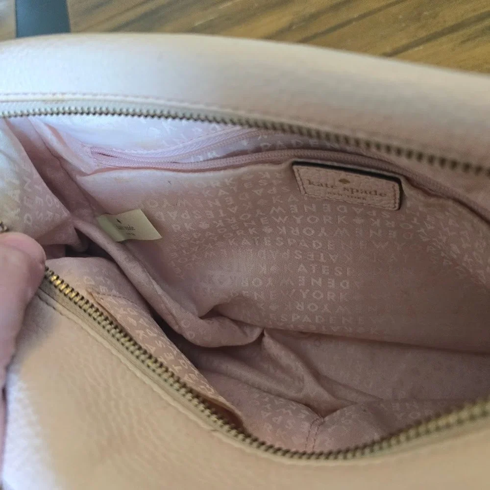 Kate‎ Spade New York Pink Pebbled Leather Satchel Bag Gold Hardware RN0102760